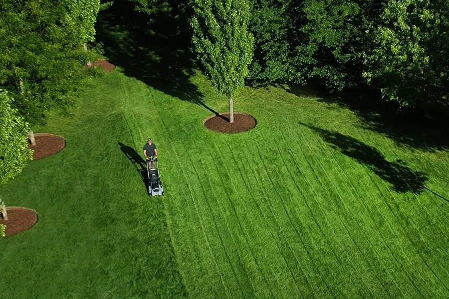 electric battery lawnmower